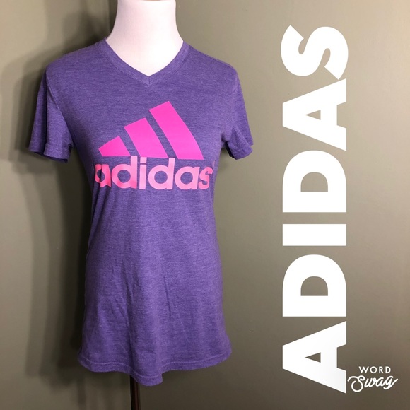 purple adidas shirt